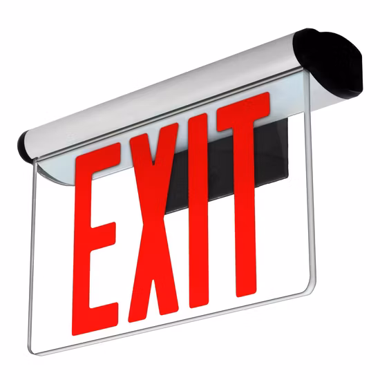 Wall Mounted LED Emergency Light Customizable Acrylic Exit Sign