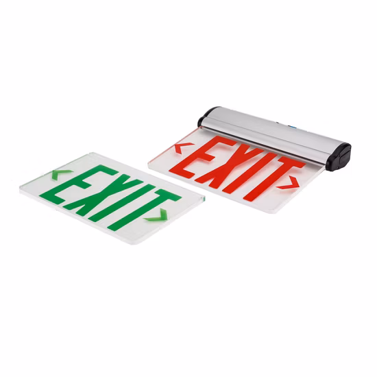 Wall Mounted LED Emergency Light Customizable Acrylic Exit Sign
